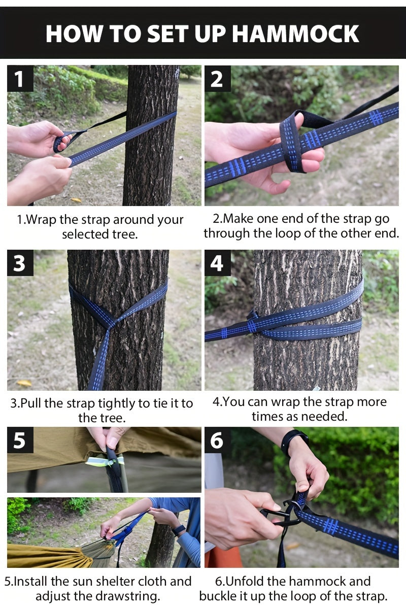 [3-in-1 Hammock] GEERTOP 3-in-1 Outdoor Hammock | Double Sleep Rest Camping Hammock with Mosquito Net Sun Shelter for Backpacking Travel Garden Park - Daisan Mart