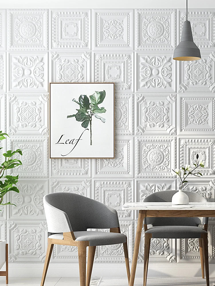 Nordic wallpaper self-adhesive 3D wall sticker bedroom living room wallpaper background wall decoration sticker