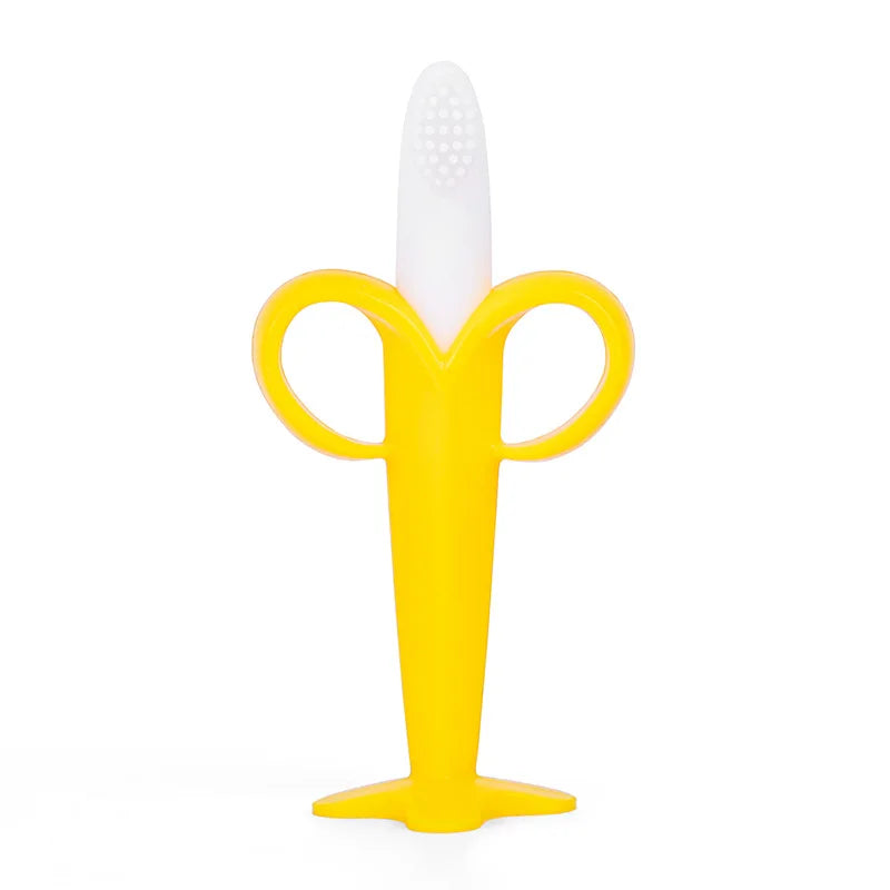 Bàn Chải & Gặm Nướu Hình Chuối Cho Bé 2in1 Silicone - Daisan Mart