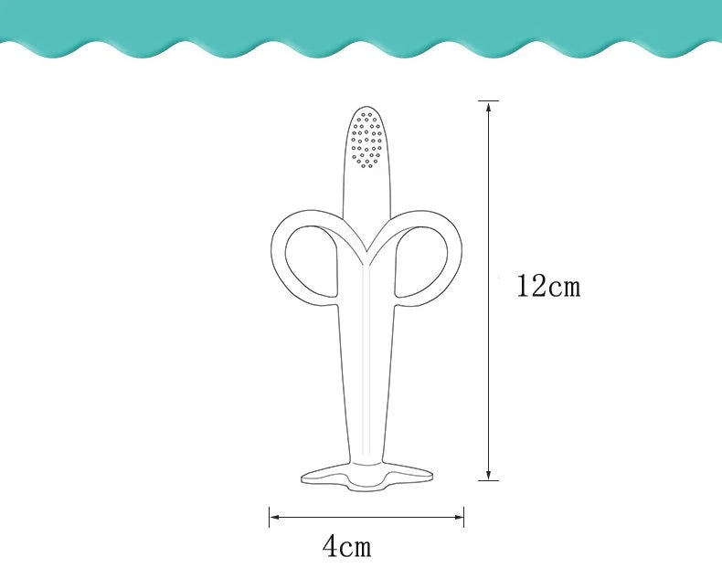 Bàn Chải & Gặm Nướu Hình Chuối Cho Bé 2in1 Silicone - Daisan Mart