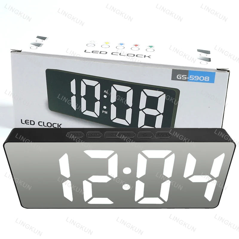 Đồng Hồ Điện Tử LED Đa Năng Gương Cho Sinh Viên - Daisan Mart