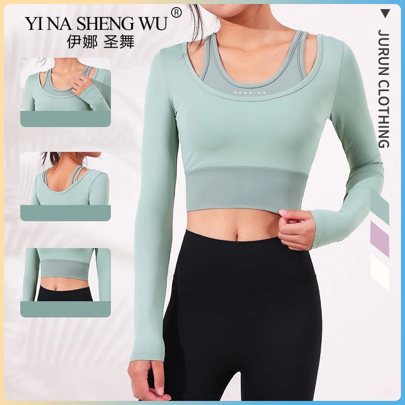 Áo Thể Thao Nữ Dài Tay Lót Ngực Tập Gym Yoga Chuyên Nghiệp - Daisan Mart
