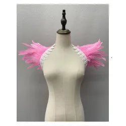 Natural Feather Sleeve Cuffs Gloves Party Cosplay Lace Wrist Cuffs Fur Sleeve Furry Accessories Carnival Stage Show Costume - Daisan Mart