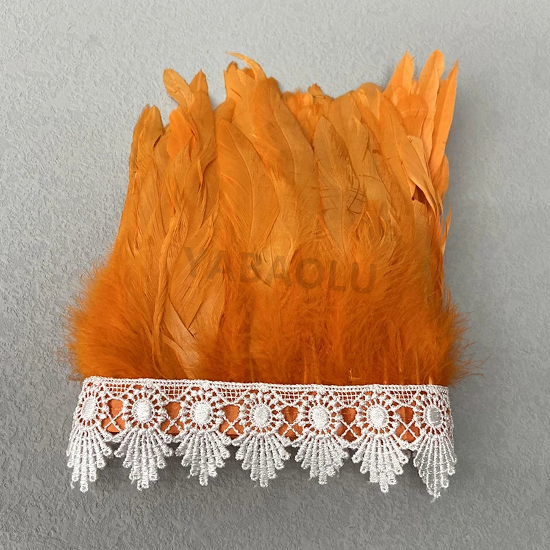 Natural Feather Sleeve Cuffs Gloves Party Cosplay Lace Wrist Cuffs Fur Sleeve Furry Accessories Carnival Stage Show Costume - Daisan Mart