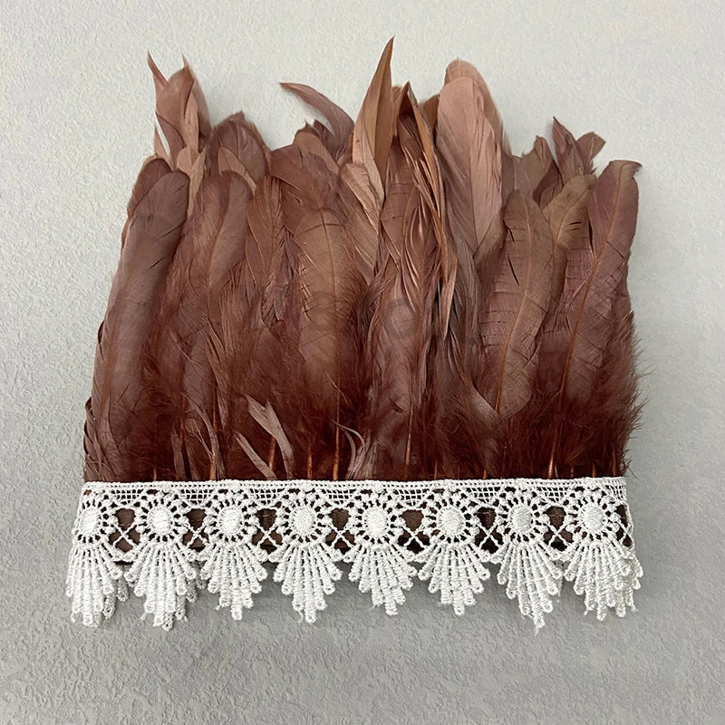 Natural Feather Sleeve Cuffs Gloves Party Cosplay Lace Wrist Cuffs Fur Sleeve Furry Accessories Carnival Stage Show Costume - Daisan Mart