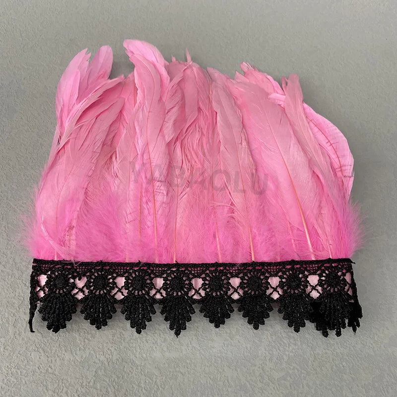 Natural Feather Sleeve Cuffs Gloves Party Cosplay Lace Wrist Cuffs Fur Sleeve Furry Accessories Carnival Stage Show Costume - Daisan Mart