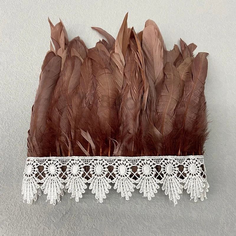 Natural Feather Sleeve Cuffs Gloves Party Cosplay Lace Wrist Cuffs Fur Sleeve Furry Accessories Carnival Stage Show Costume - Daisan Mart