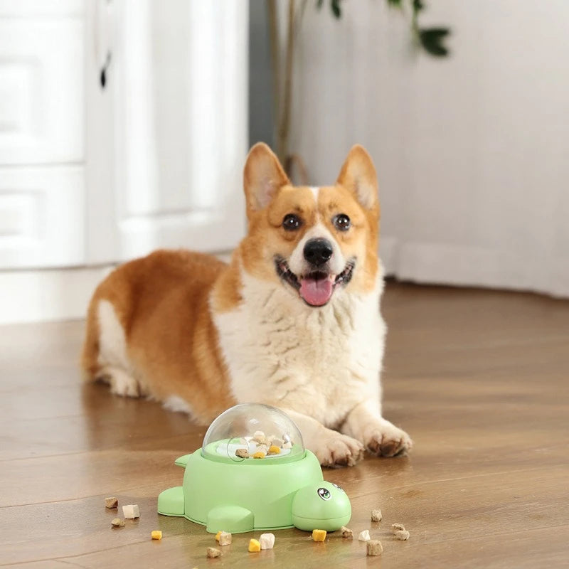 Pet Pressing Small Turtle Feeder Cat Dog Puzzle Interactive Food Leak Toy Automatic Feeder