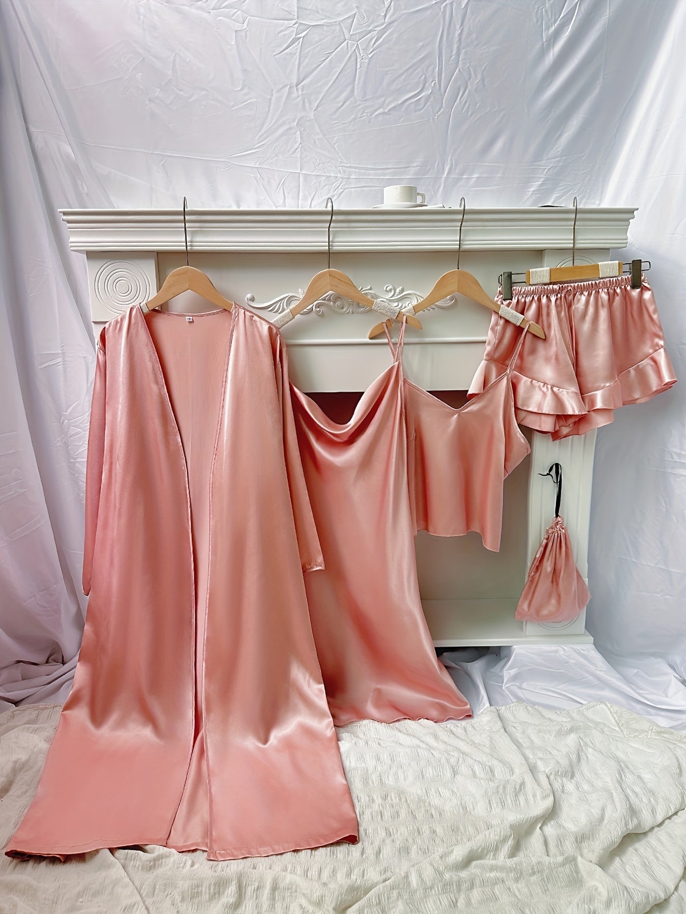 女士睡衣套裝，可愛櫻桃印花