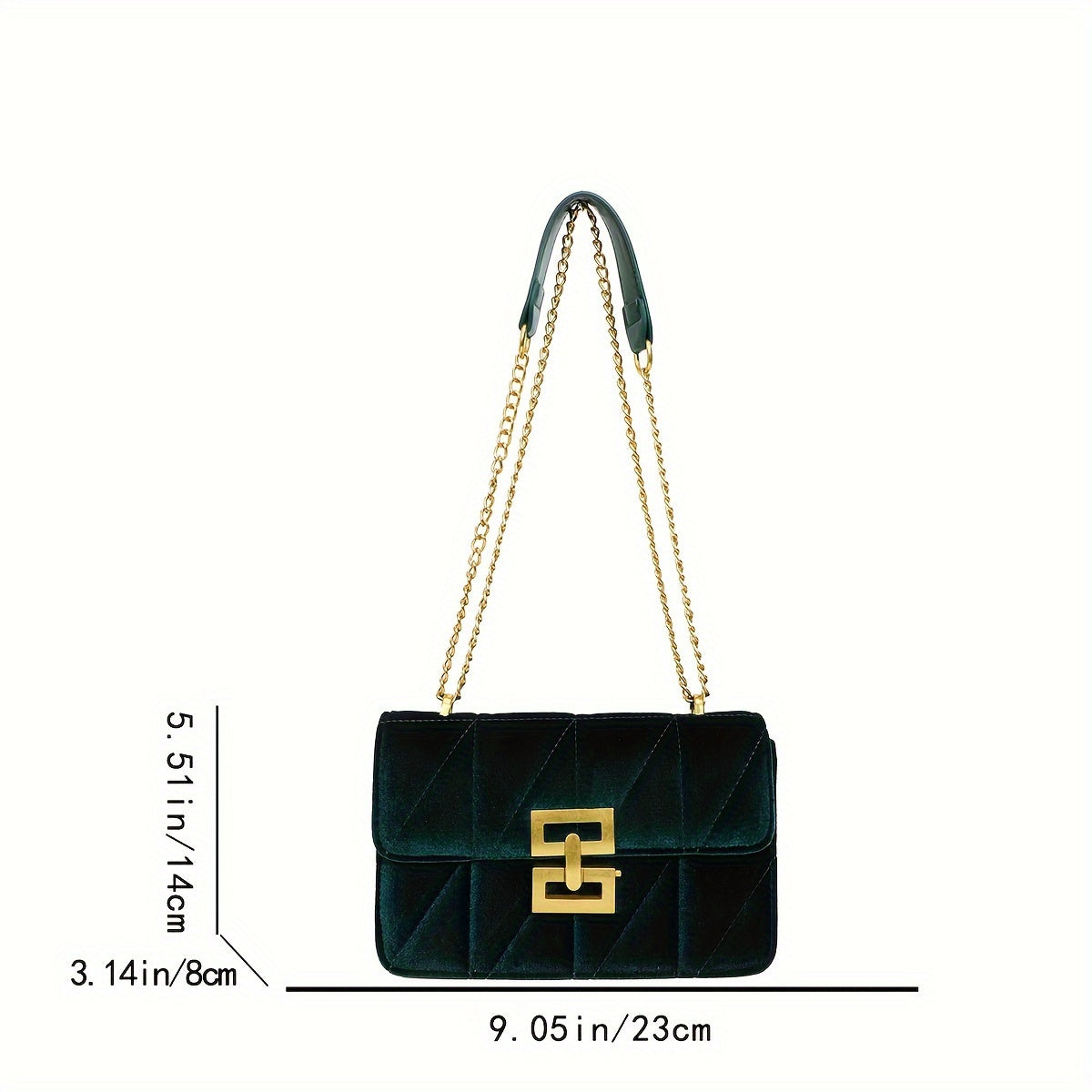 Túi Đeo Chéo Thanh Lịch - Chất Liệu Nhung Kèm Dây Xích - Daisan Mart