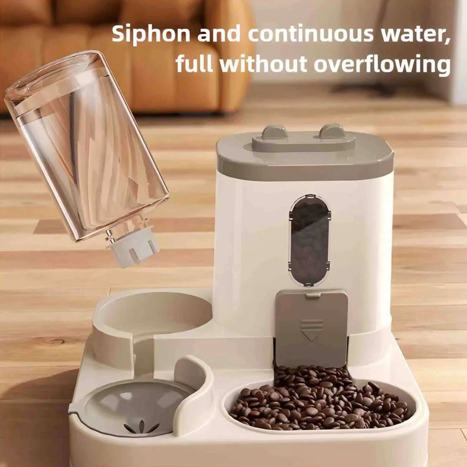 Automatic Dog Cat Feeder and Water Dispenser Gravity Food Feeder and Waterer Set with Pet Food Bowl Universal Pet Products - Daisan Mart