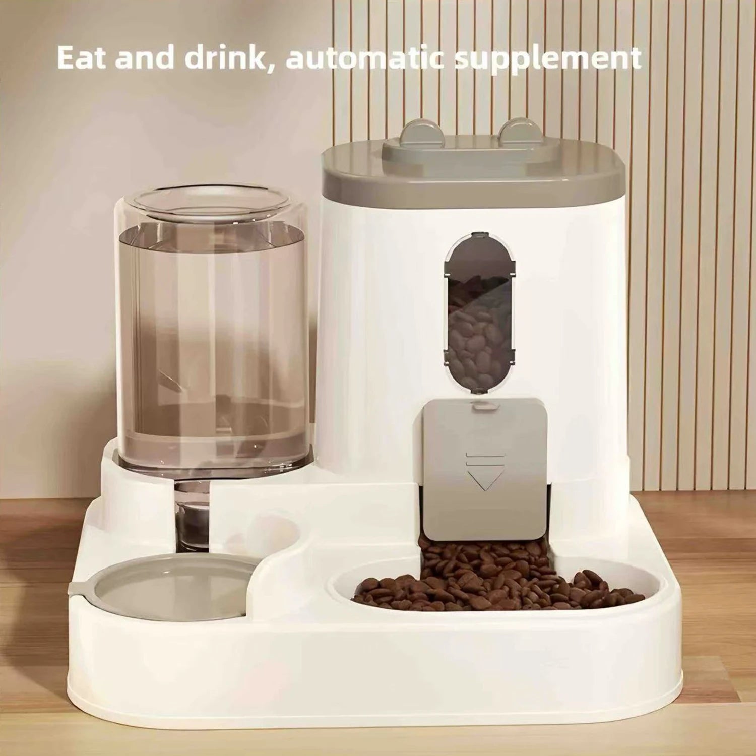 Automatic Dog Cat Feeder and Water Dispenser Gravity Food Feeder and Waterer Set with Pet Food Bowl Universal Pet Products - Daisan Mart