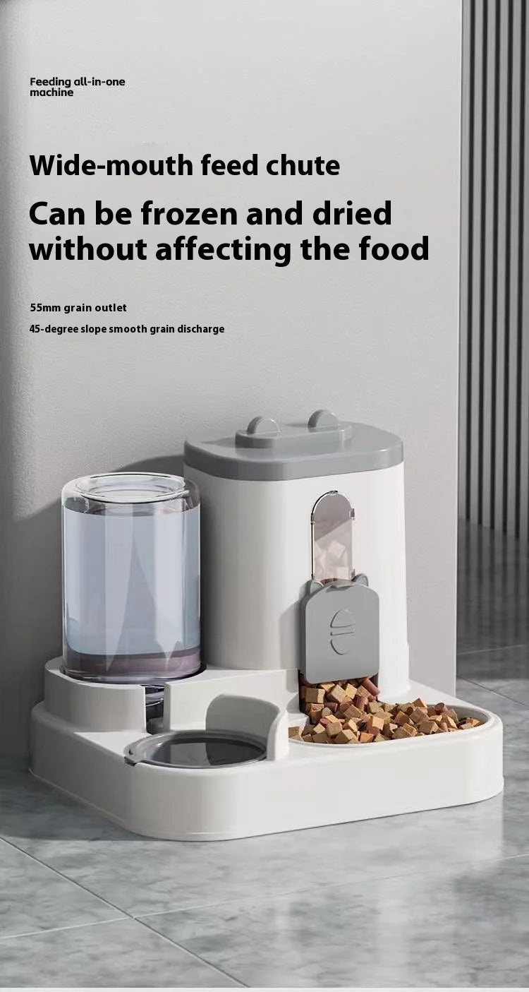 Automatic Dog Cat Feeder and Water Dispenser Gravity Food Feeder and Waterer Set with Pet Food Bowl Universal Pet Products - Daisan Mart