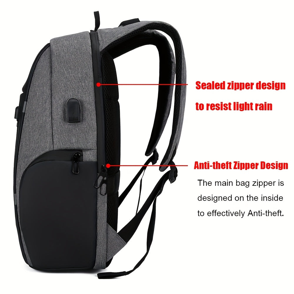 Men's Anti-Theft Laptop Backpack with Large Capacity