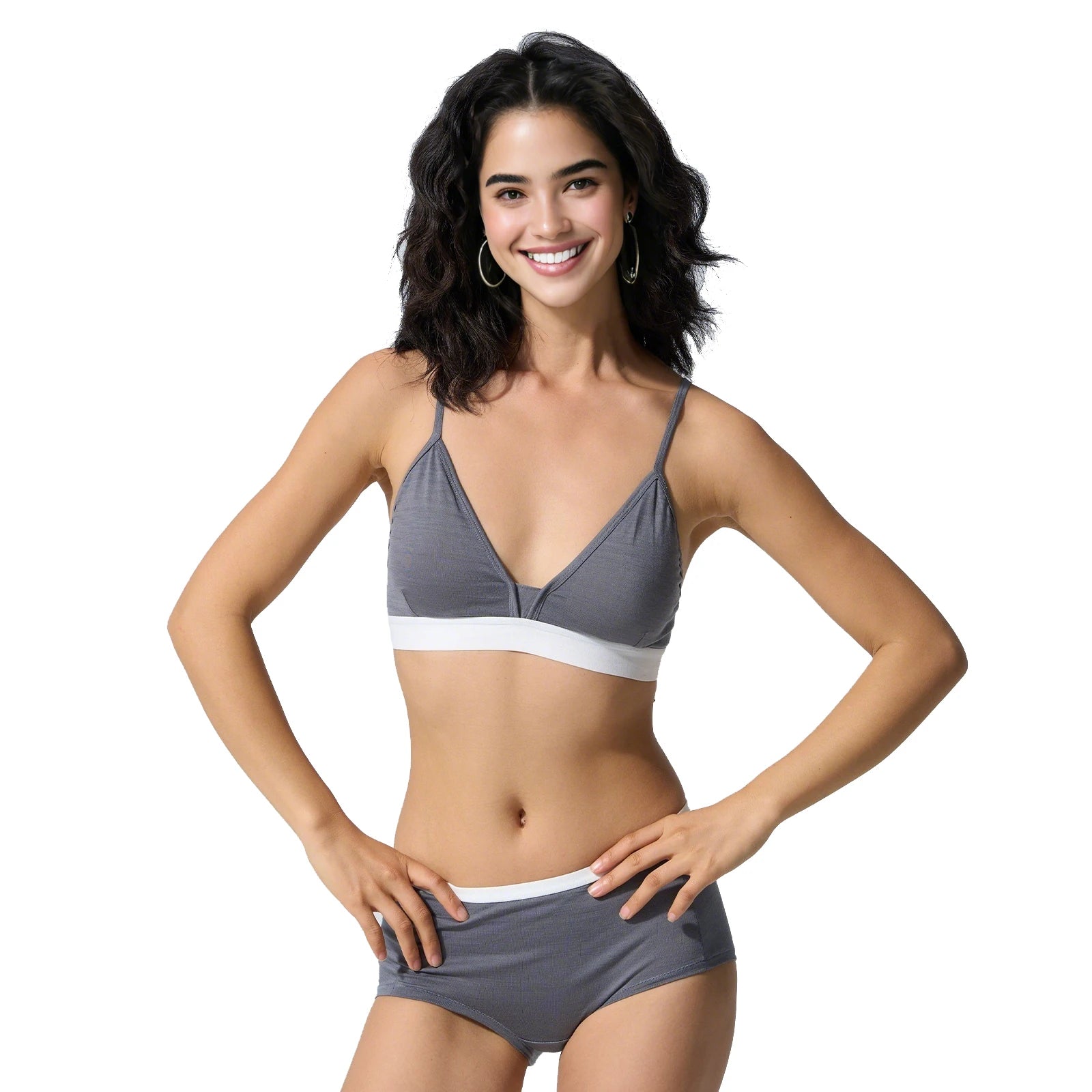 Outdoor Women's Merino Wool Small Bust Removable Breast Pad Bra Adjustable - Daisan Mart