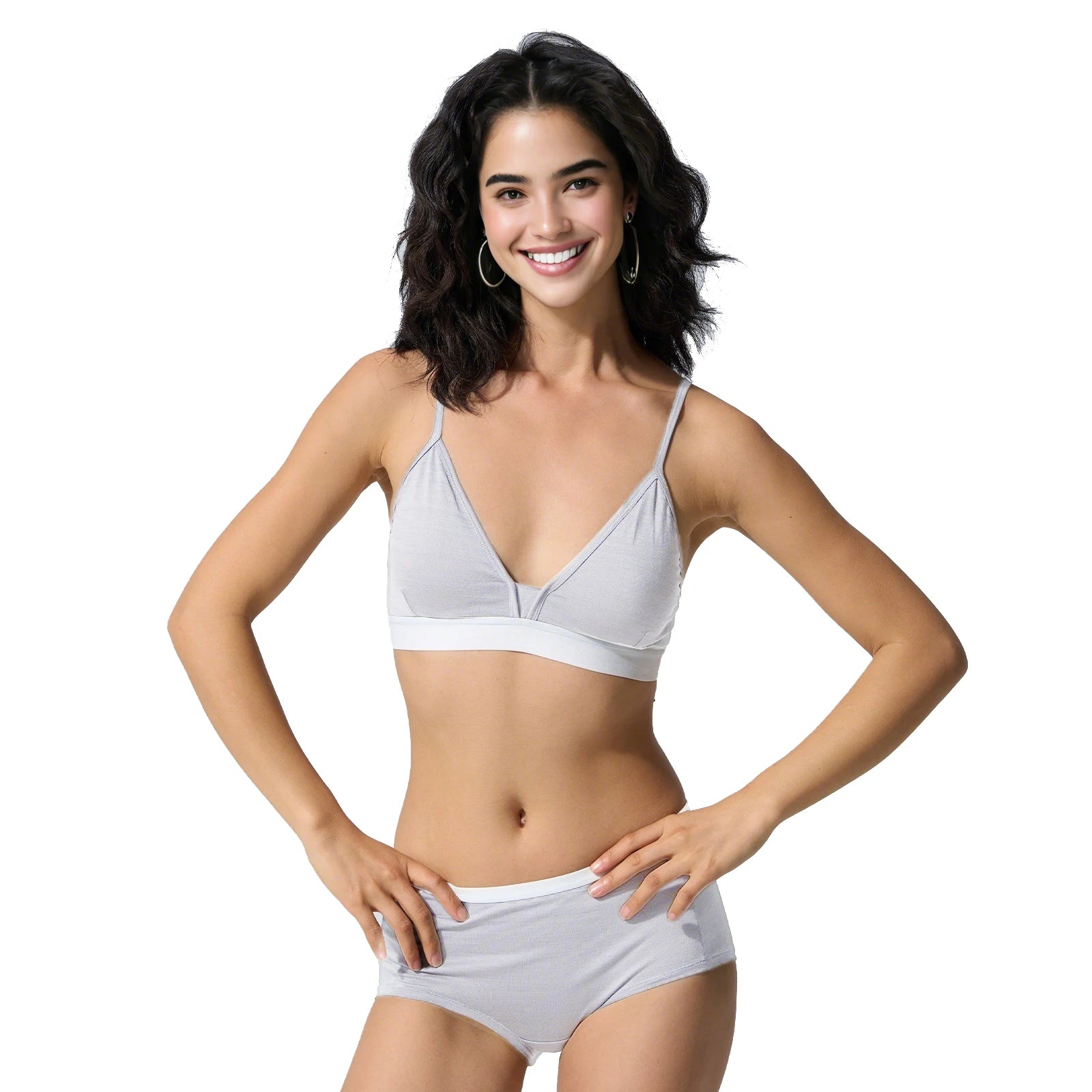 Outdoor Women's Merino Wool Small Bust Removable Breast Pad Bra Adjustable - Daisan Mart
