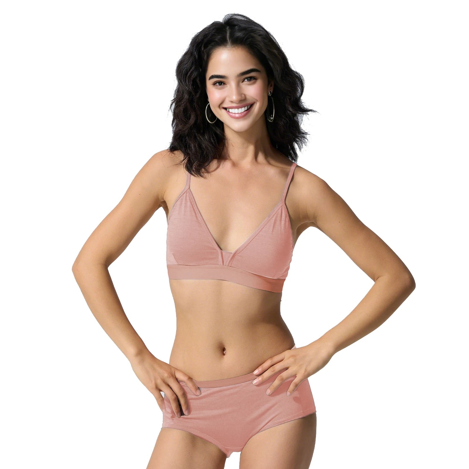 Outdoor Women's Merino Wool Small Bust Removable Breast Pad Bra Adjustable - Daisan Mart