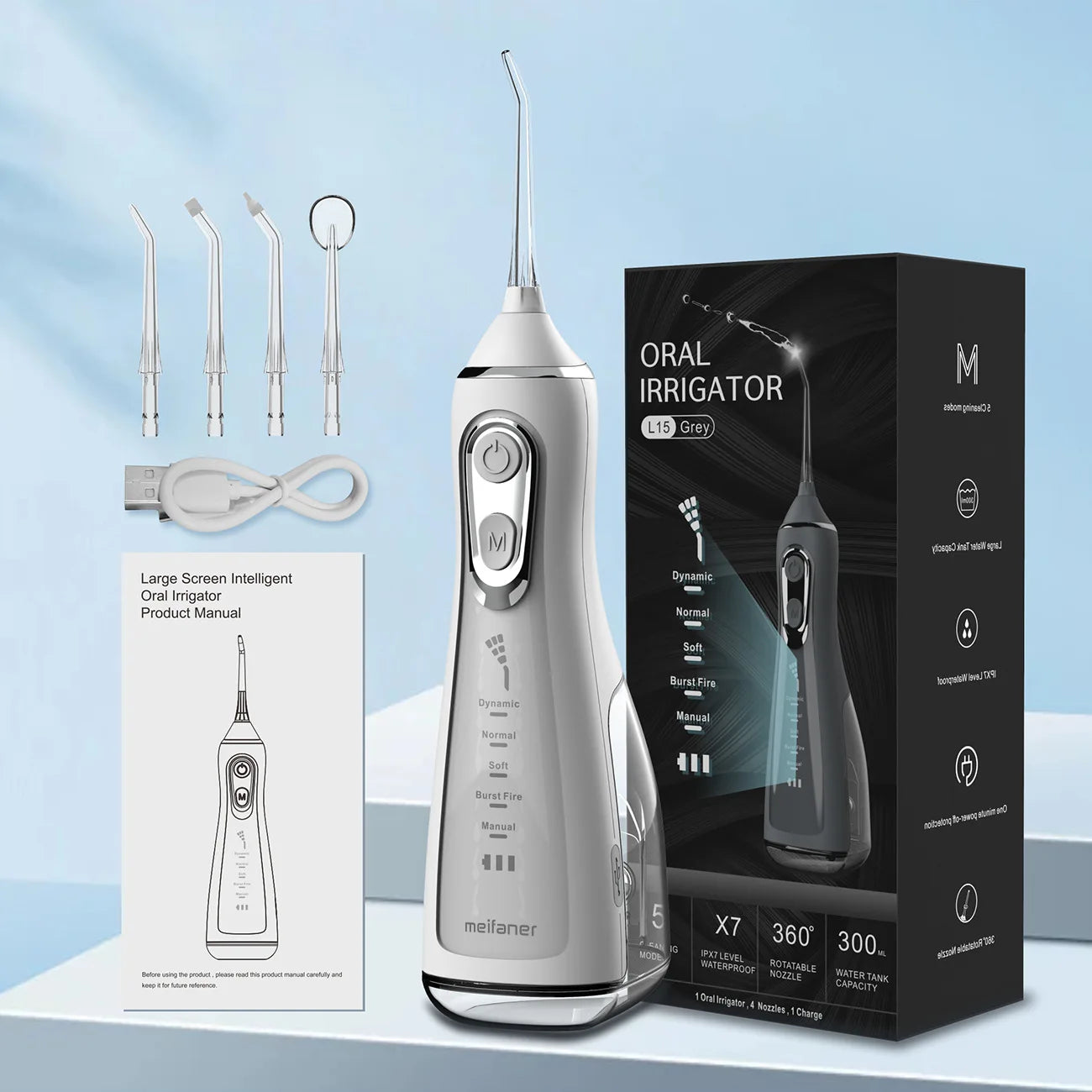 Máy Tăm Nước Sạch Răng 5 Tốc Độ 300ML IPX6 Chống Nước - Daisan Mart