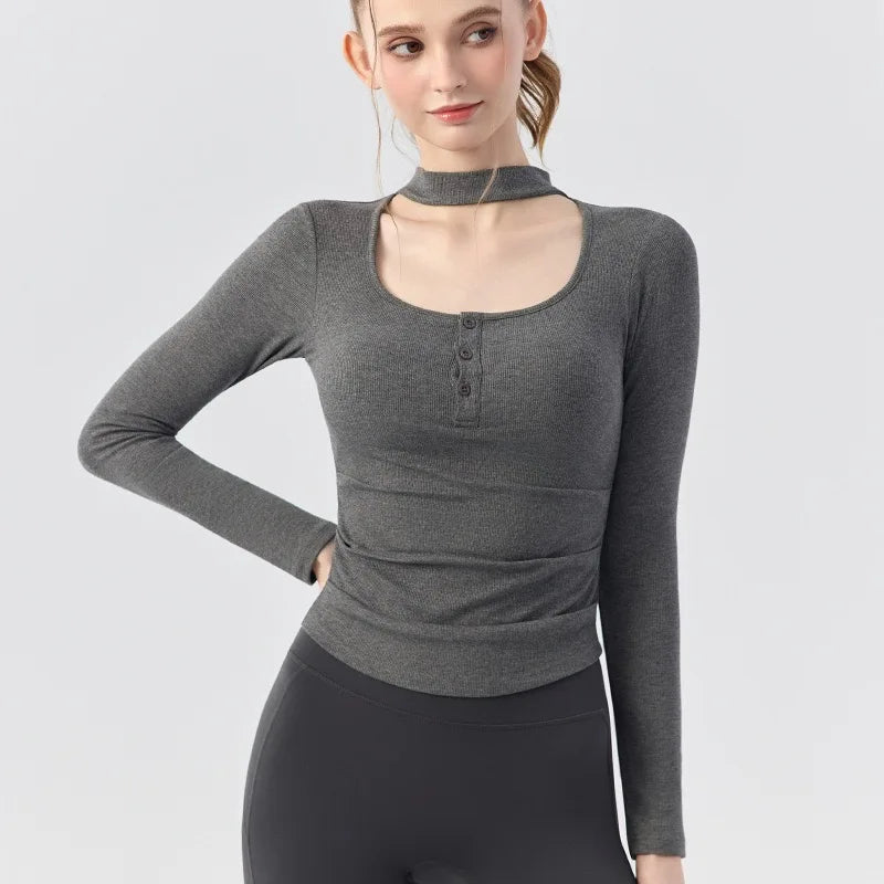 Áo Tập Gym Nữ Thoáng Khí Dài Tay Thoải Mái Yoga - Daisan Mart