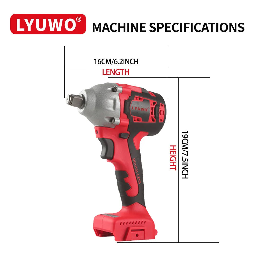 Máy vặn vít không chổi than 21V LYUWO 420N.m - Daisan Mart