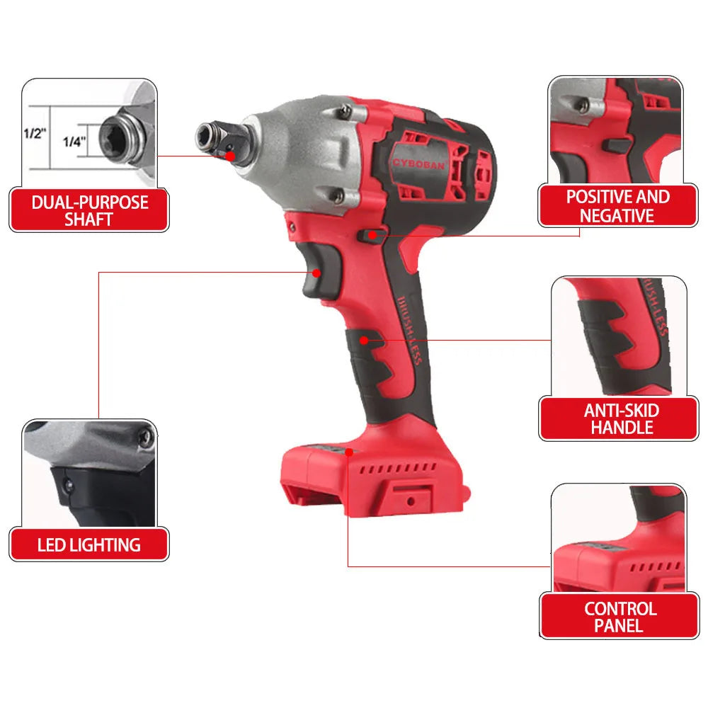 Máy vặn vít không chổi than 21V LYUWO 420N.m - Daisan Mart