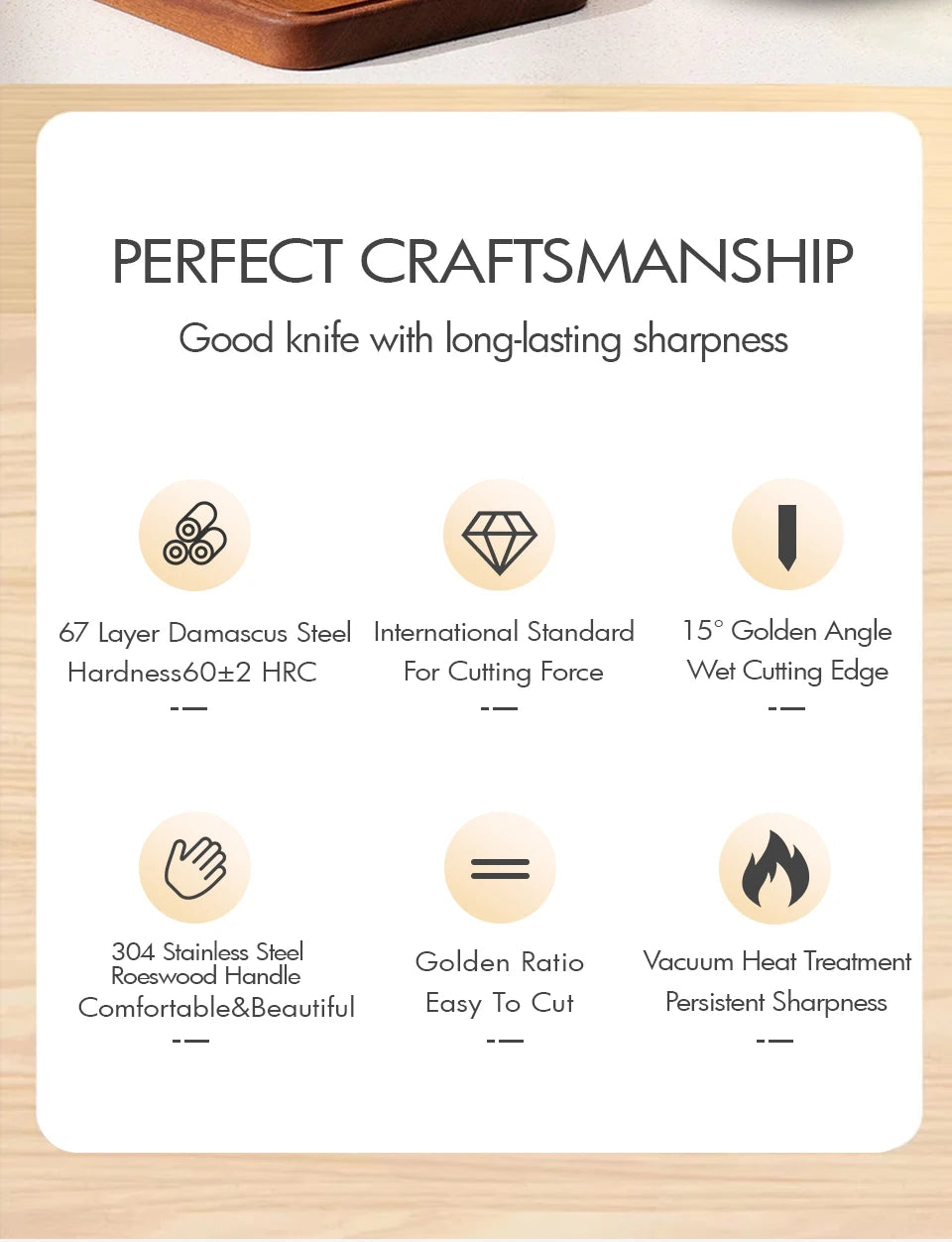 Dao Honesuki Damascus - Tinh Hoa Bếp Nhật - Daisan Mart