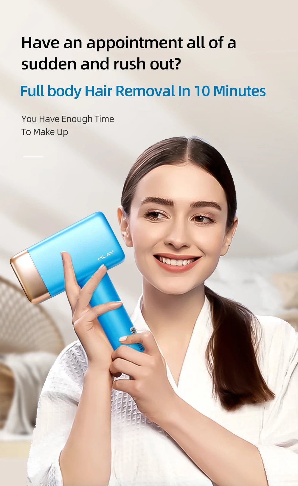 Máy triệt lông lạnh MLAY T14 IPL 3in1 cho nam nữ - Daisan Mart