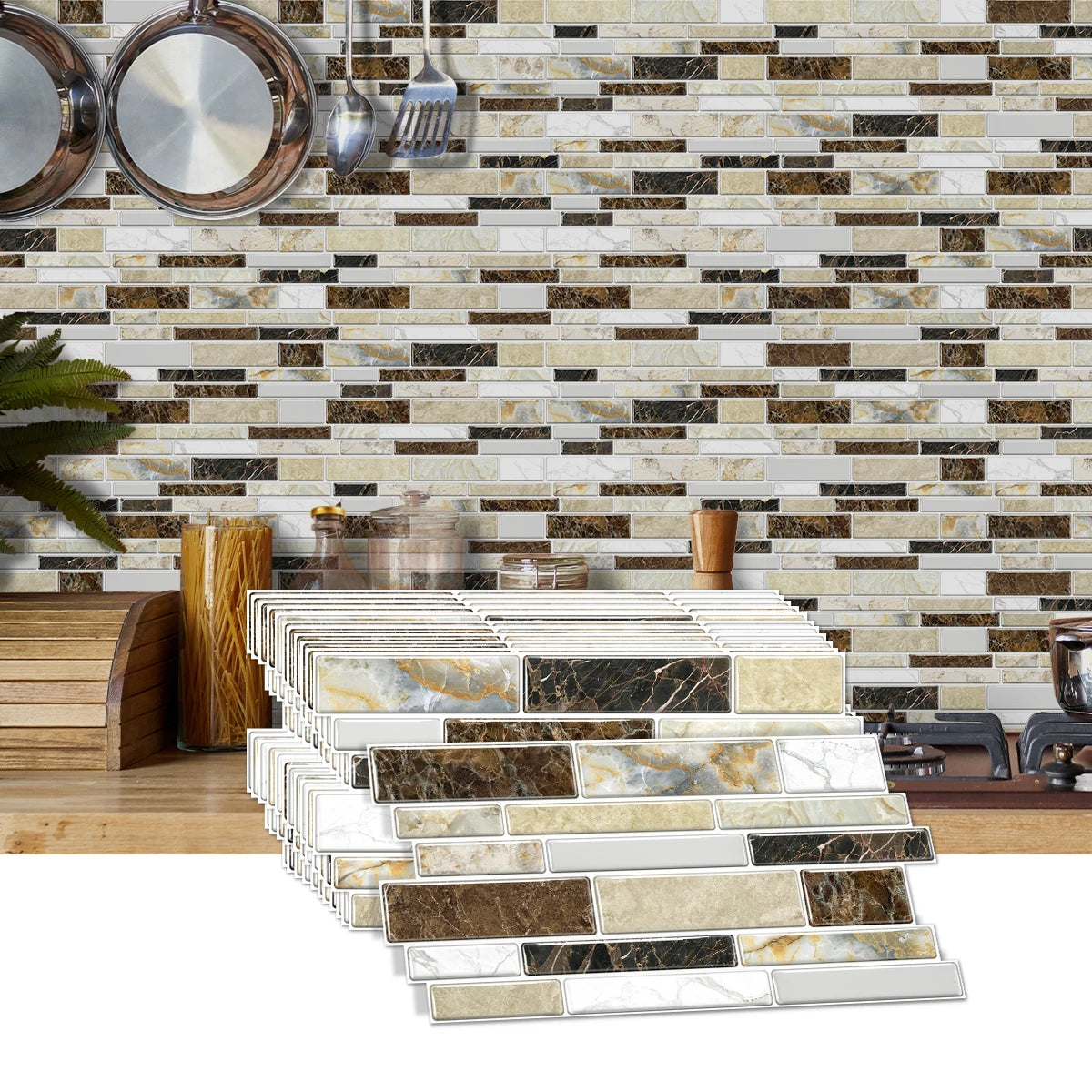Miếng Dán Gạch Đá Cẩm Thạch Chống Nước Trang Trí Tường - Daisan Mart