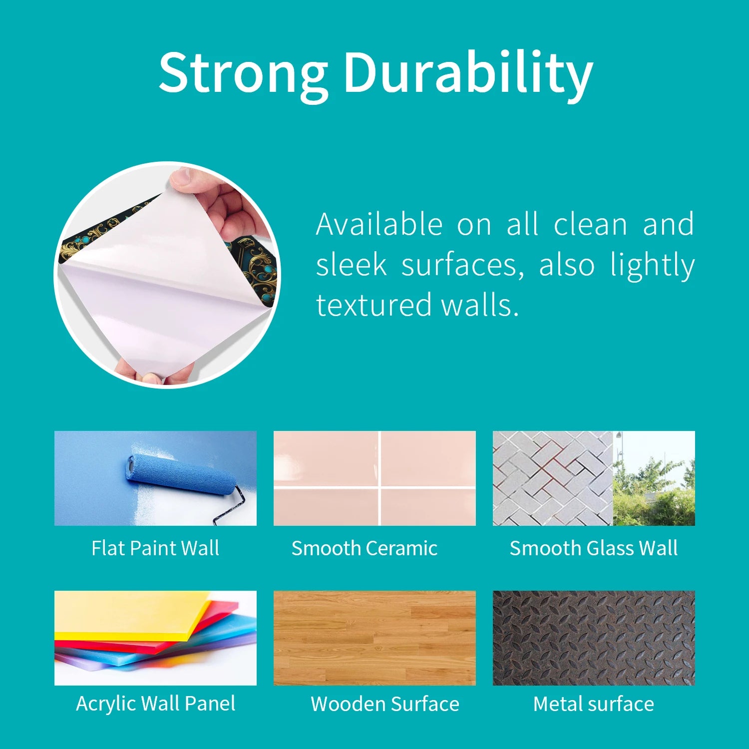Bộ 10 Miếng Dán Tường Hoa Văn Maroc Chống Nước PVC - Daisan Mart