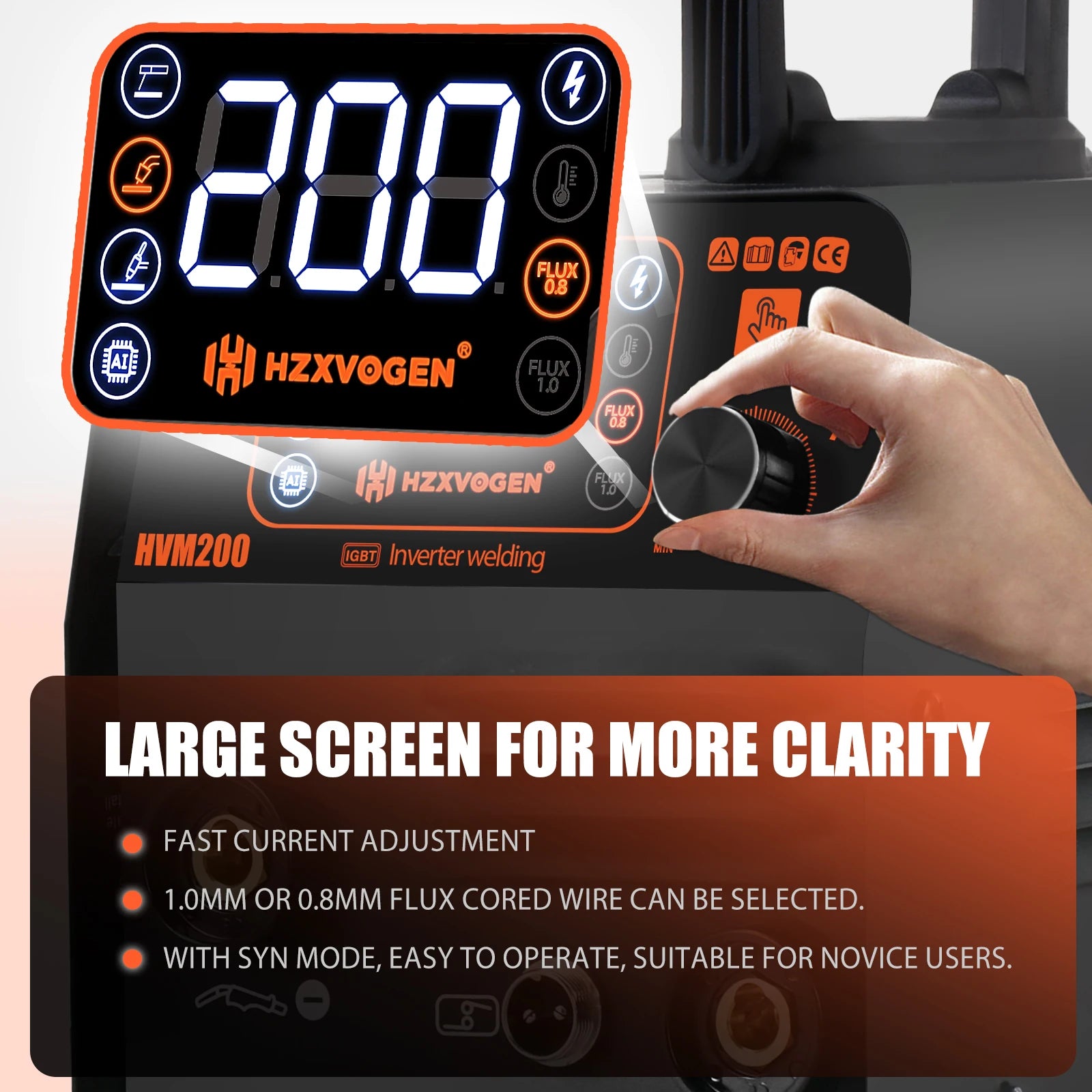 Máy Hàn Đa Năng HVM200 - MIG/TIG/MMA Không Cần Khí - Daisan Mart