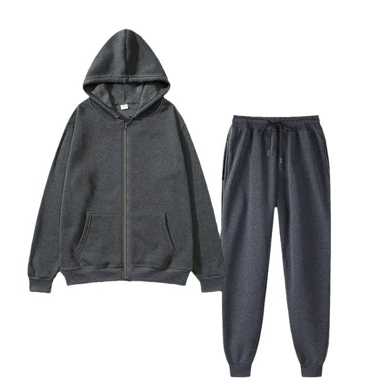 Unisex autumn winter sportswear, sweatshirt + pants