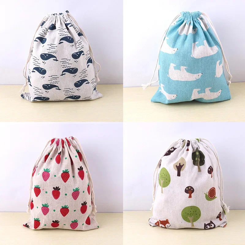 Túi Vải Cotton In Hình Đáng Yêu Đa Năng Cho Bé - Daisan Mart