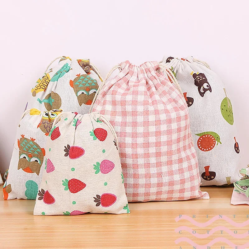 Túi Vải Cotton In Hình Đáng Yêu Đa Năng Cho Bé - Daisan Mart