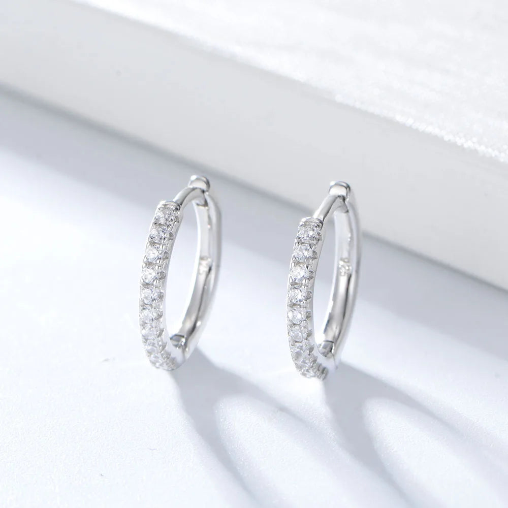 Peishang Huggie Earrings Hoop Cuff Earring Jewelry Gold Sterling Silver Plated Cz Cubic Zirconia Unicorn Silver 925 Zircon GTC - Daisan Mart