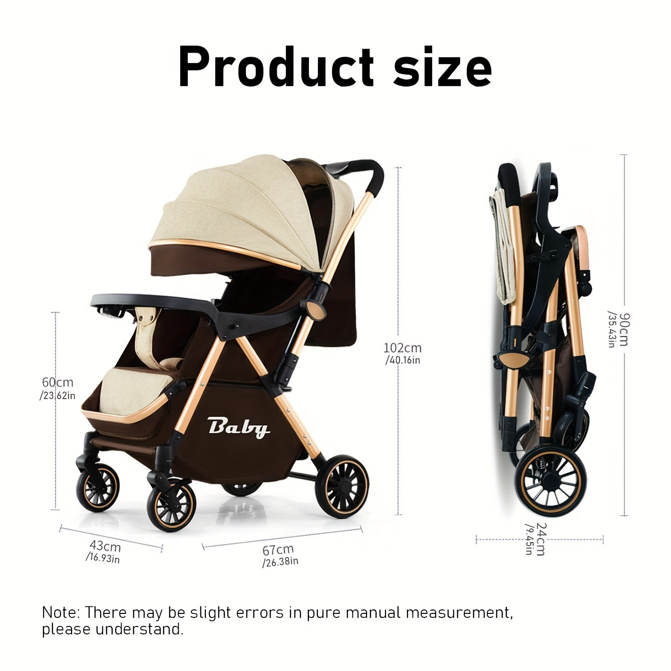 Xe đẩy em bé đa năng, gấp gọn, hai chiều, cao cấp - Daisan Mart