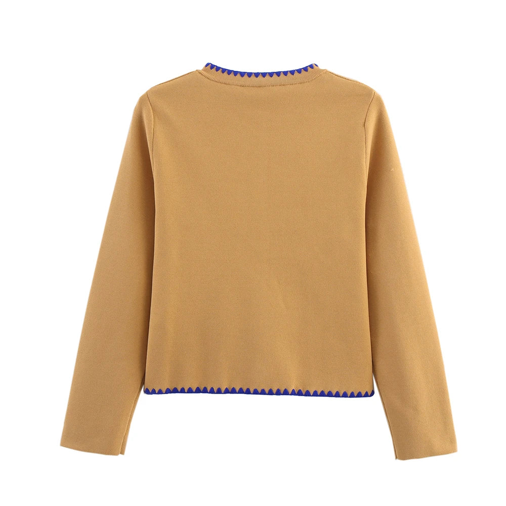 Áo Khoác Nữ Thêu Thời Trang Thu Đông 2025 Chic