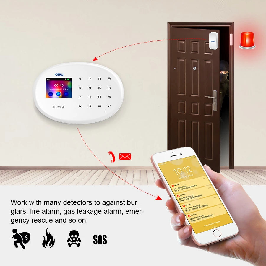Báo Động Chống Trộm KERUI WiFi Thông Minh Nhà - Daisan Mart