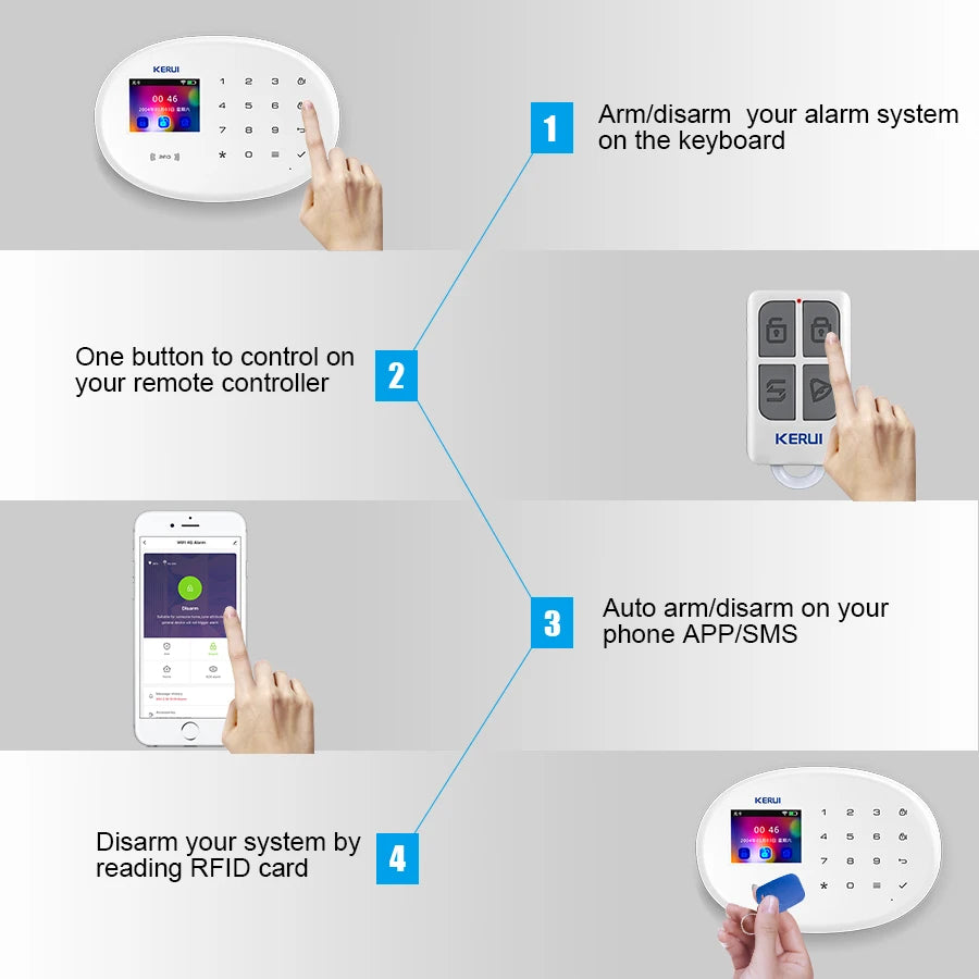 Báo Động Chống Trộm KERUI WiFi Thông Minh Nhà - Daisan Mart