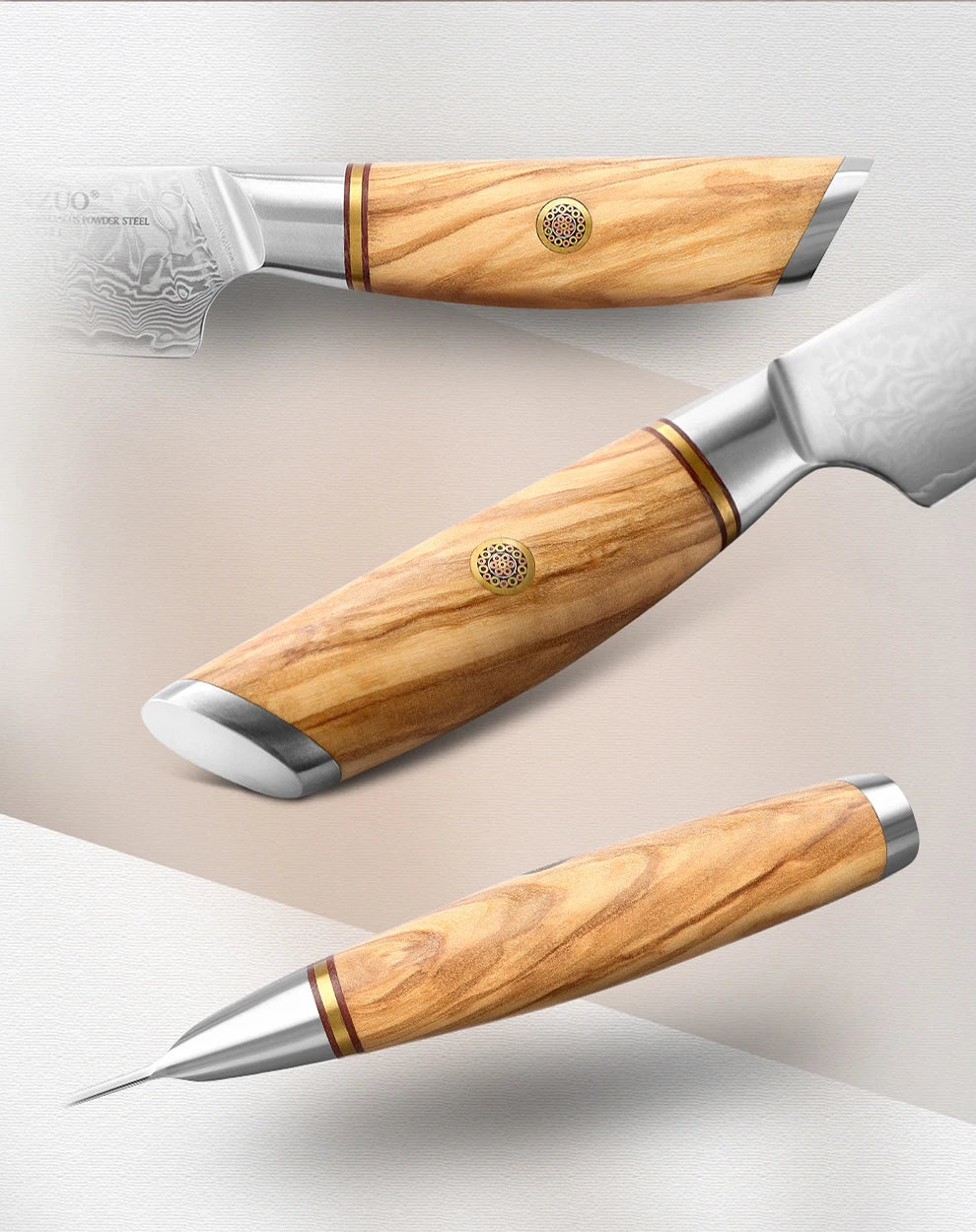 XINZUO 5" inch Utility Knife Kitchen Knives Japanese 73-layer Powder Steel Core Damascus Steel 62-64 HRC Vegetable Peeling Knife - Daisan Mart