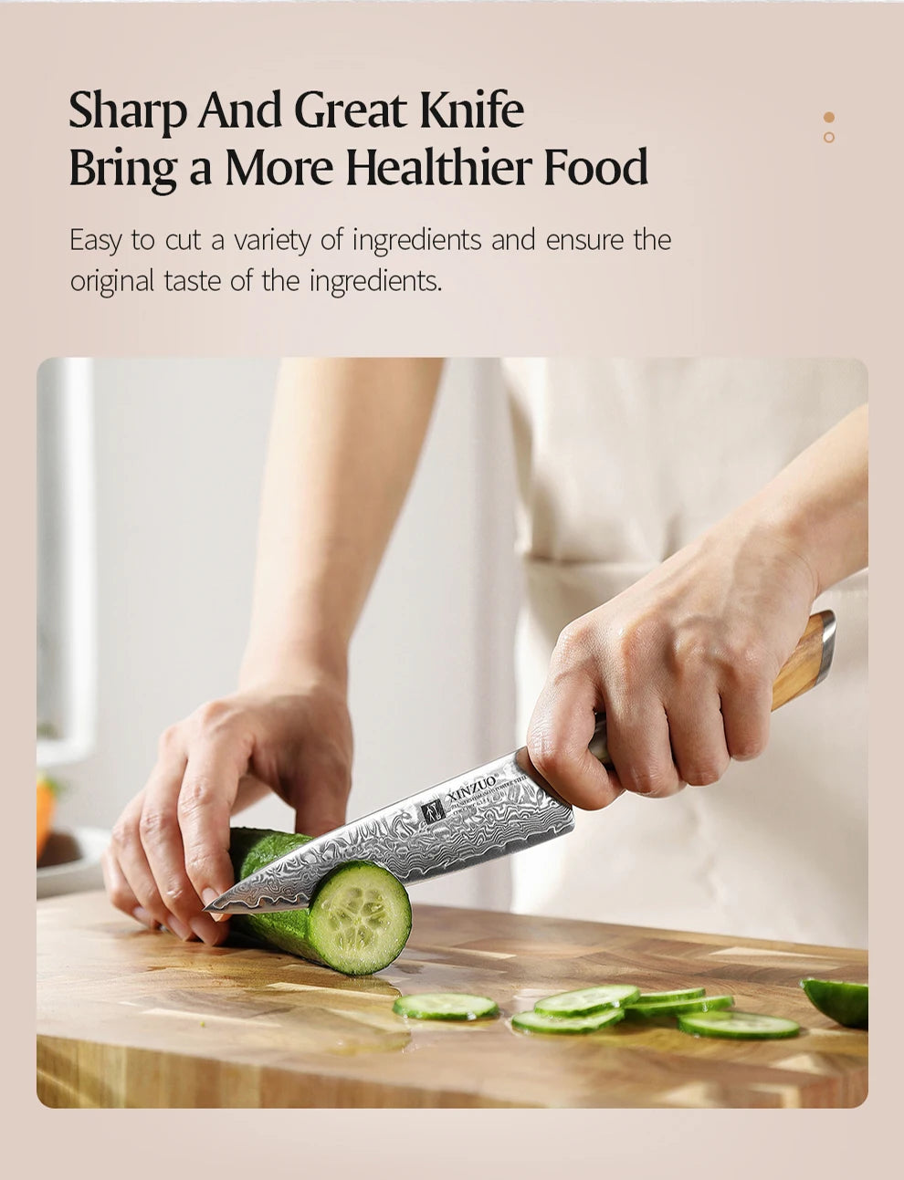 XINZUO 5" inch Utility Knife Kitchen Knives Japanese 73-layer Powder Steel Core Damascus Steel 62-64 HRC Vegetable Peeling Knife - Daisan Mart