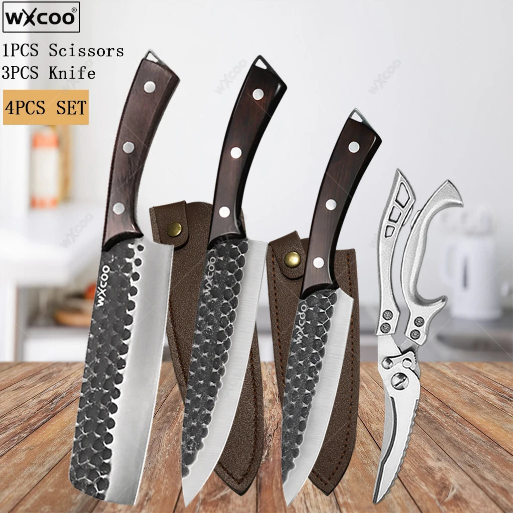 Bộ Thớt Gỗ Cao Cấp & Dao Kéo Nhà Bếp Đa Năng - Daisan Mart