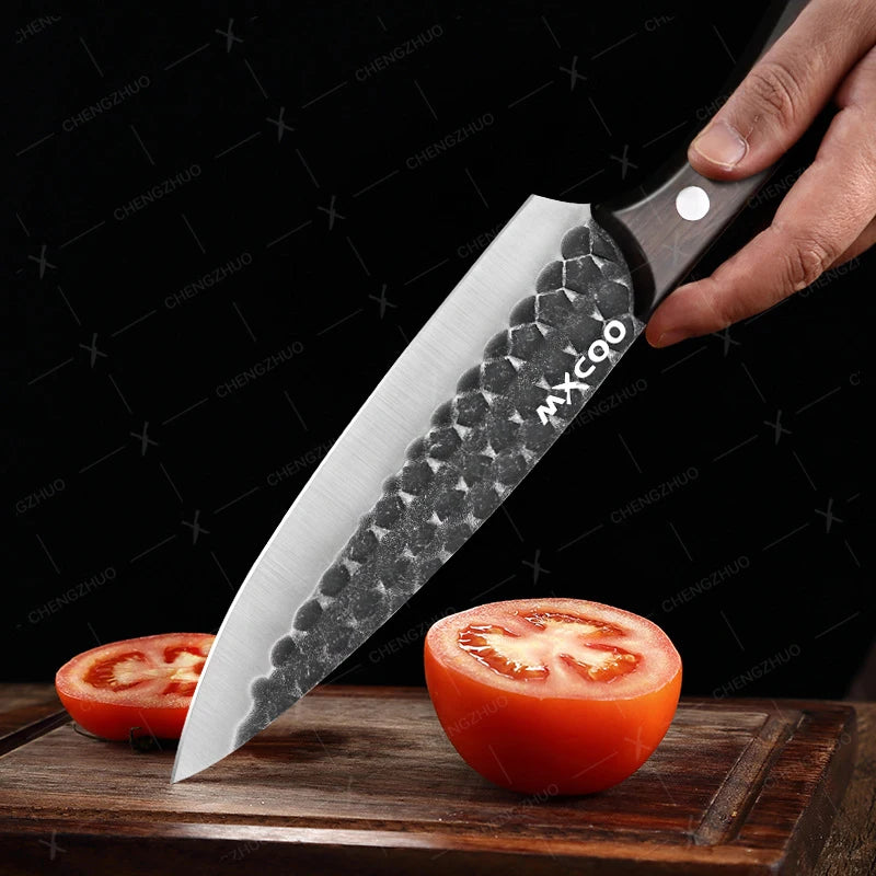 Thớt Gỗ Chống Ẩm Hai Mặt & Dao Kéo Inox Nhà Bếp - Daisan Mart