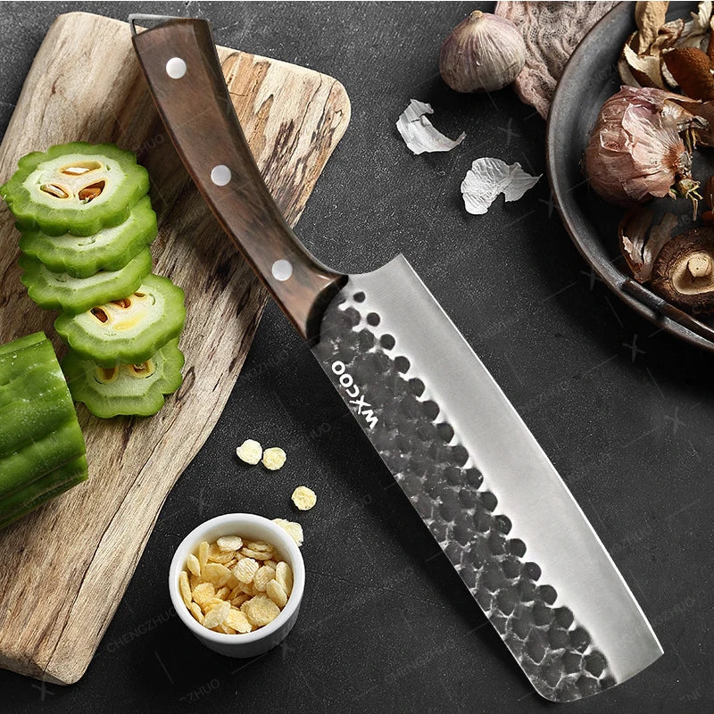 Thớt Gỗ Chống Ẩm Hai Mặt & Dao Kéo Inox Nhà Bếp - Daisan Mart