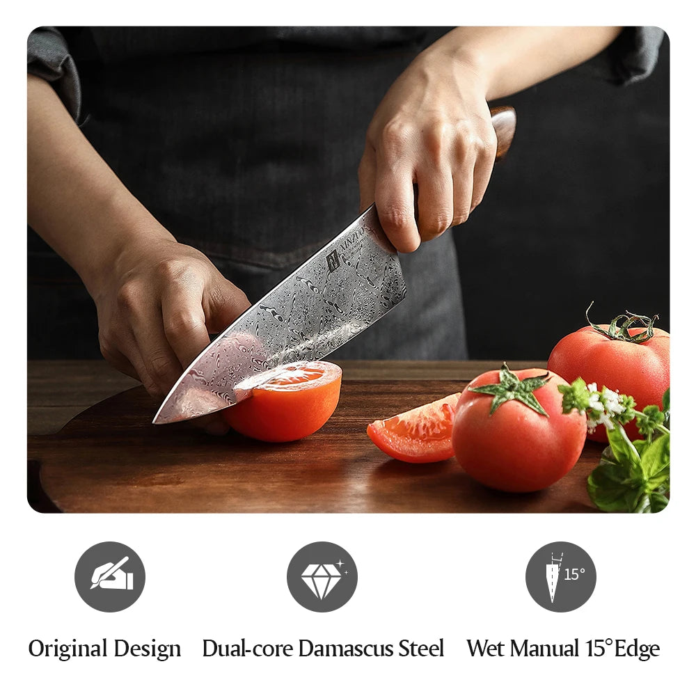 Dao Bếp Chuyên Nghiệp XINZUO 8.5 Thép Damascus 110 Lớp - Daisan Mart