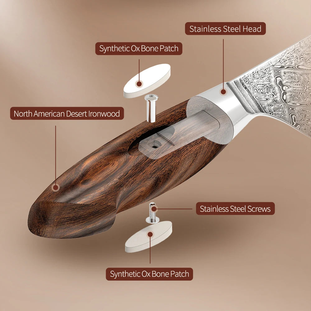 Dao Bếp XINZUO 8.5 - Thép Damascus 110 Lớp - Daisan Mart
