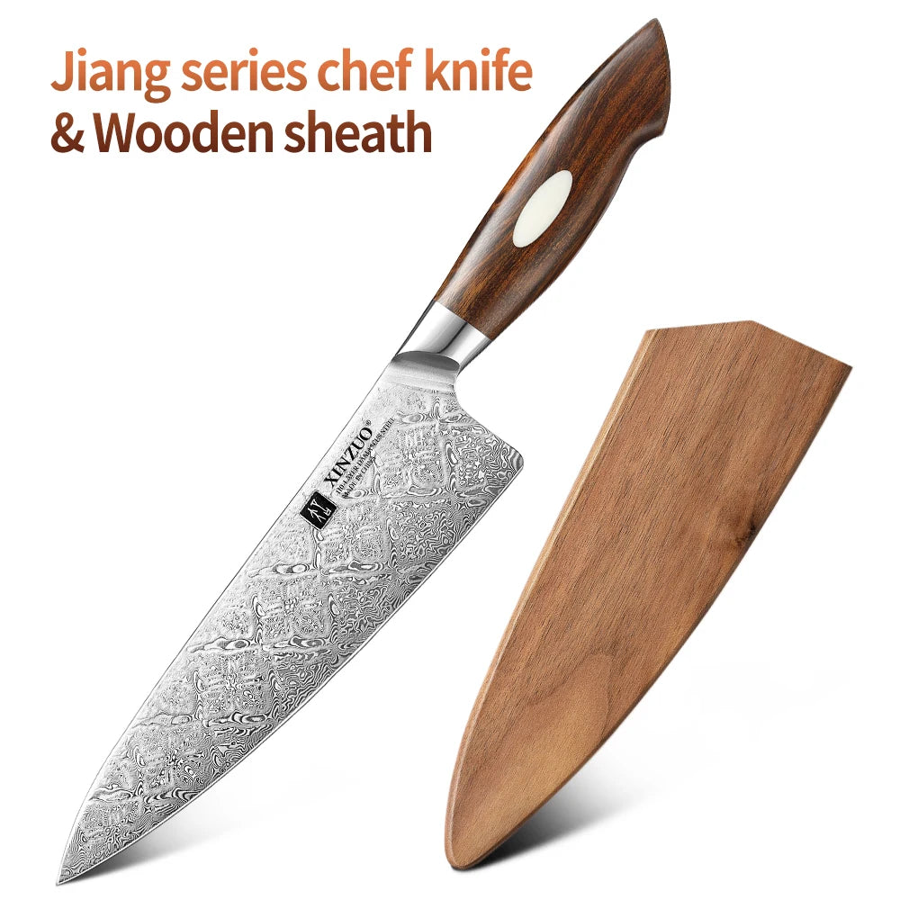 DAO BẾP XINZUO 8.5IN - THÉP DAMASCUS 110 LỚP CAO CẤP - Daisan Mart