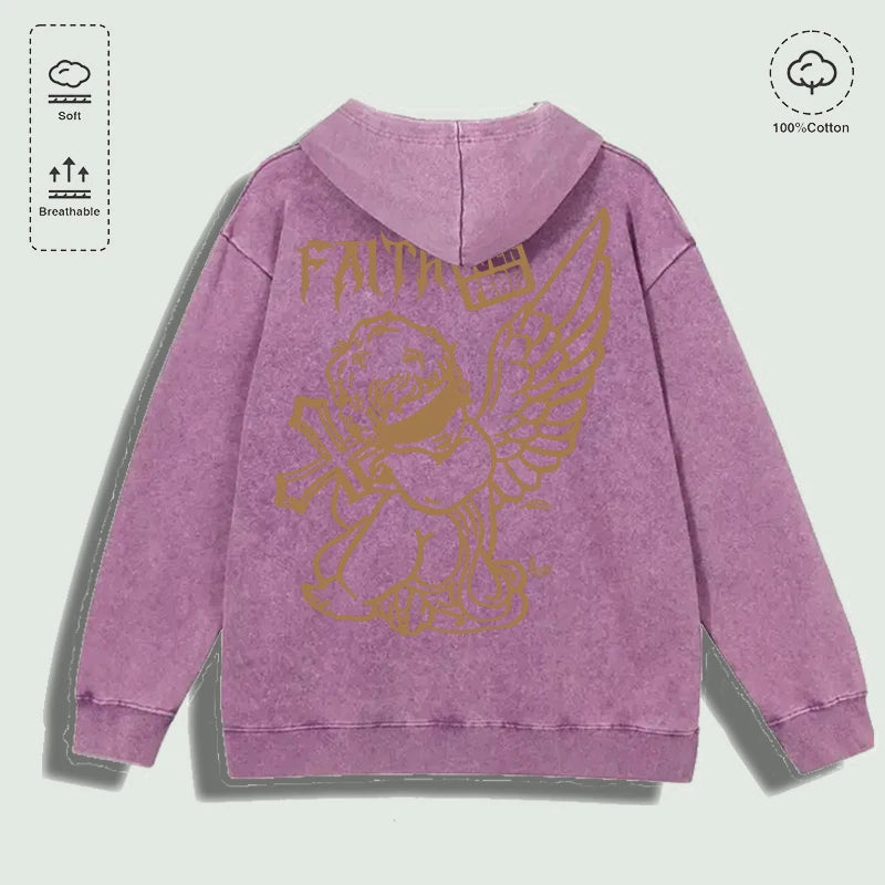 Áo Hoodie Bông Đức Tin Vượt Sợ Hãi Thiên Thần Thánh Giá - Daisan Mart