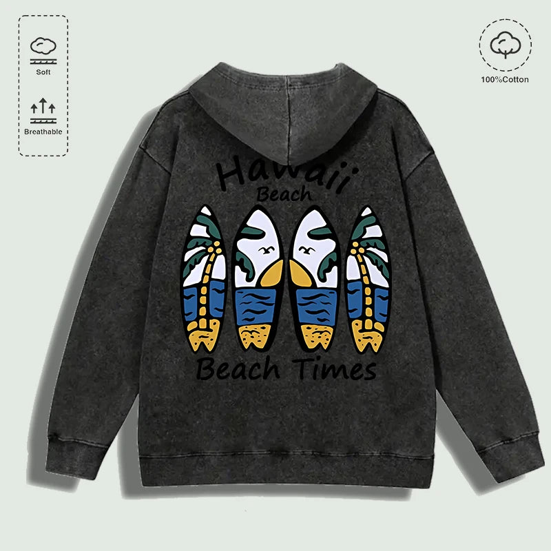 Áo Hoodie Cotton In Hình Ván Lướt Biển Hawaii Nhiều Màu - Daisan Mart