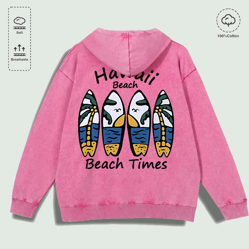 Áo Hoodie Cotton In Hình Ván Lướt Biển Hawaii Nhiều Màu - Daisan Mart