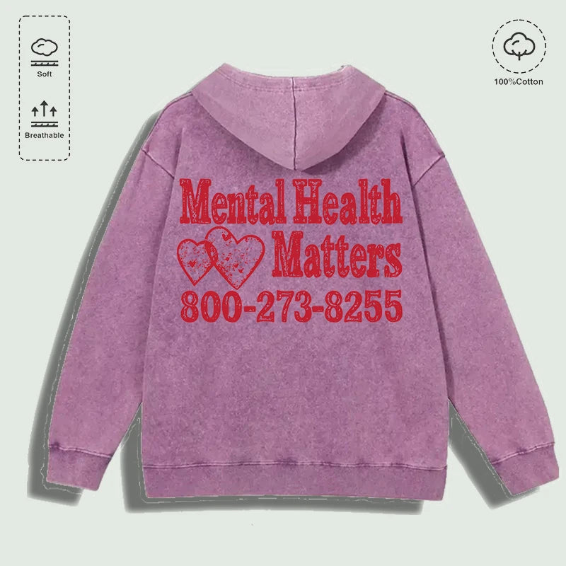 Áo Hoodie Cotton Sức Khỏe Tâm Thần Nhiều Màu - Daisan Mart